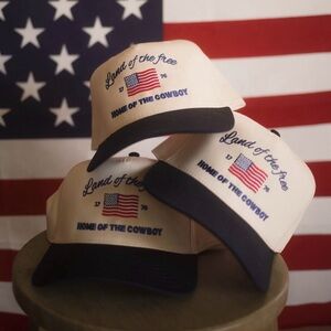 Land of the Free//Home of the Cowboy Baseball Cap